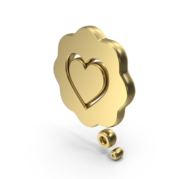 Balloon: Speech Bubble with Heart Symbol Gold PNG & PSD Images Balloon: Speech Bubble with Heart Symbol Gold PNG & PSD Images