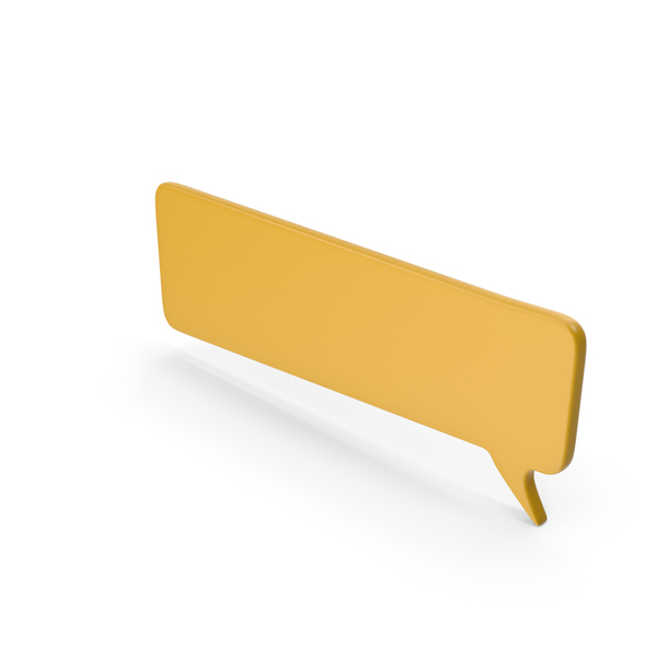 Balloon: Speech Bubble Yellow PNG & PSD Images
