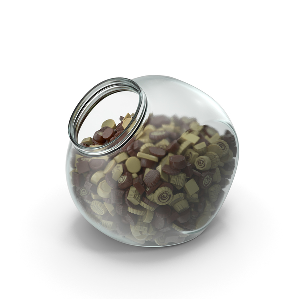 Spherical Jar with Truffle Chocolate Candy PNG & PSD Images Spherical Jar with Truffle Chocolate Candy PNG & PSD Images