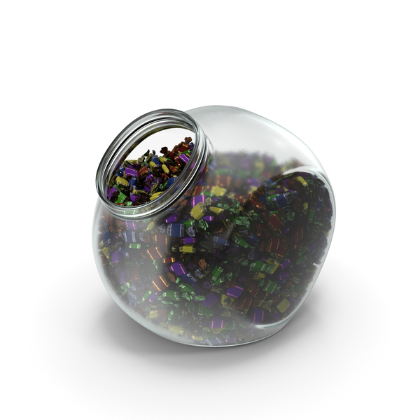 Hard: Spherical Jar with Wrapped Toffee Candy PNG & PSD Images Hard: Spherical Jar with Wrapped Toffee Candy PNG & PSD Images