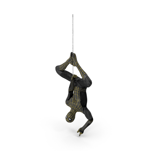 Movie And Television: Spiderman Black Suit Hanging Pose PNG & PSD Images Movie And Television: Spiderman Black Suit Hanging Pose PNG & PSD Images