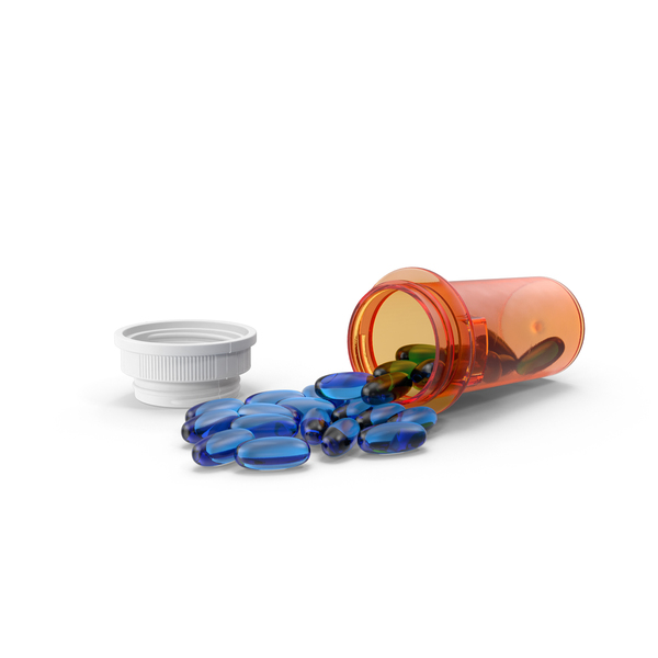 Medicine: Spilled Pill Bottle PNG & PSD Images