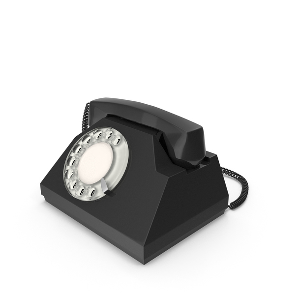 Rotary: Spinner Black Vintage Phone PNG & PSD Images