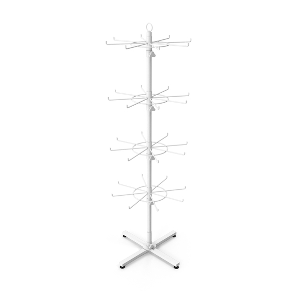 Coat Tree: Spinning Rack Type White PNG & PSD Images