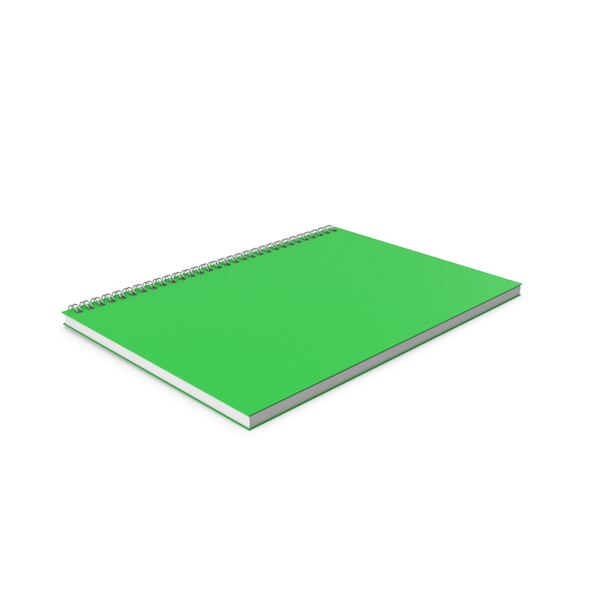 Notebook: Spiral Notepad Green PNG & PSD Images