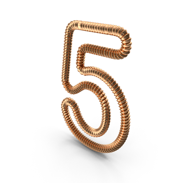 Spiral Shaped Number 5 PNG & PSD Images