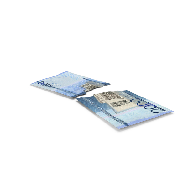 Currency: Split Two Apart Dominican 2000 Pesos Money Note PNG & PSD Images