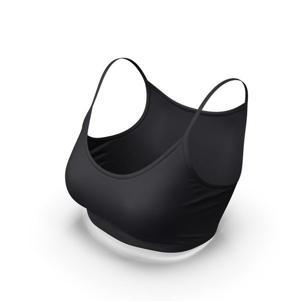Crop: Sport Top Black PNG & PSD Images
