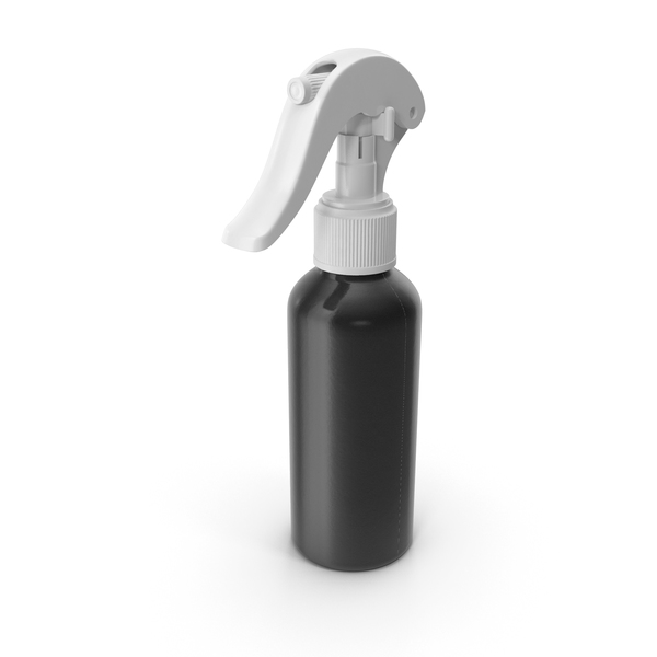 Spray Bottle Black Reusable with White Spray Top 100 ml PNG & PSD Images Spray Bottle Black Reusable with White Spray Top 100 ml PNG & PSD Images