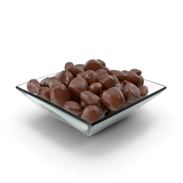 Square Bowl with Almond Chocolate Candy PNG & PSD Images Square Bowl with Almond Chocolate Candy PNG & PSD Images
