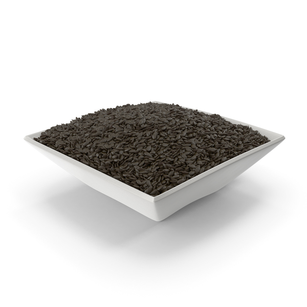Seed: Square Bowl with Black Sesame Seeds PNG & PSD Images Seed: Square Bowl with Black Sesame Seeds PNG & PSD Images