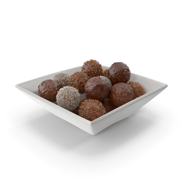 Square Bowl with Chocolate Balls PNG & PSD Images Square Bowl with Chocolate Balls PNG & PSD Images