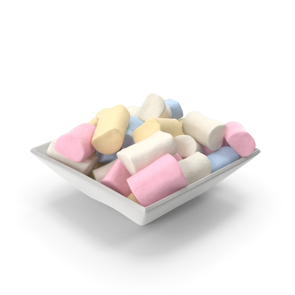Marshmallow: Square Bowl with Marshmallows PNG & PSD Images Marshmallow: Square Bowl with Marshmallows PNG & PSD Images