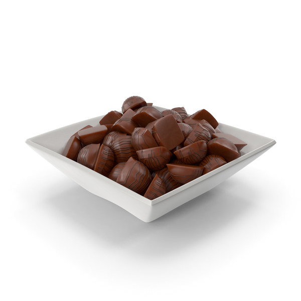 Square Bowl with Mini Chocolate Candies PNG & PSD Images Square Bowl with Mini Chocolate Candies PNG & PSD Images