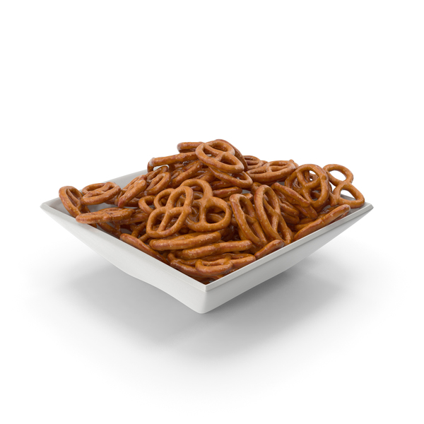 Pretzel: Square Bowl with Mini Pretzels PNG & PSD Images Pretzel: Square Bowl with Mini Pretzels PNG & PSD Images