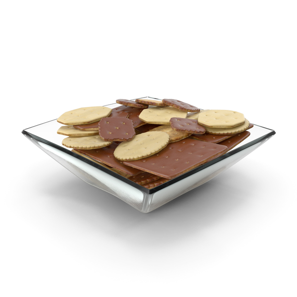 Cracker: Square Bowl with Mixed Chocolate Covered Crackers PNG & PSD Images Cracker: Square Bowl with Mixed Chocolate Covered Crackers PNG & PSD Images