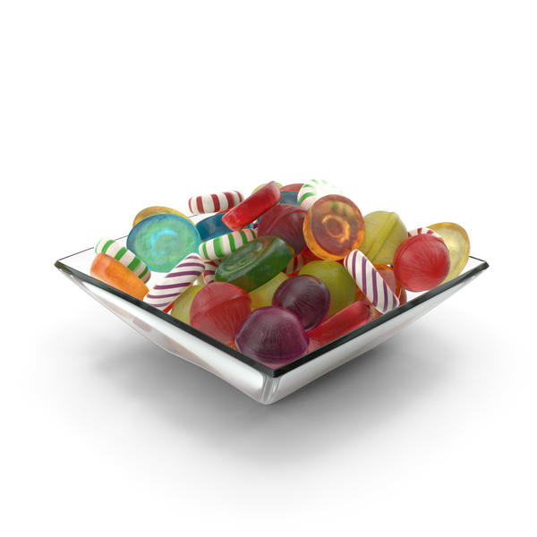 Square Bowl with Mixed Hard Candy PNG & PSD Images Square Bowl with Mixed Hard Candy PNG & PSD Images