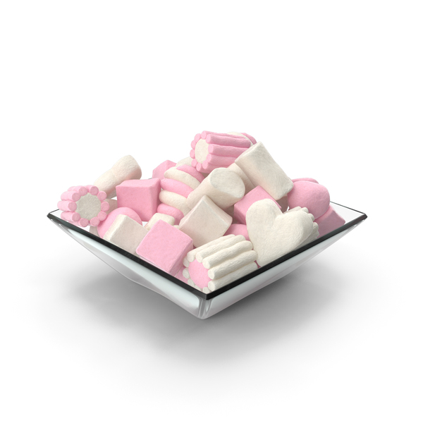 Marshmallow: Square Bowl with Mixed Marshmallows PNG & PSD Images Marshmallow: Square Bowl with Mixed Marshmallows PNG & PSD Images