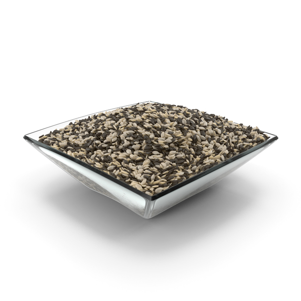 Seed: Square Bowl with Mixed Sesame Seeds PNG & PSD Images Seed: Square Bowl with Mixed Sesame Seeds PNG & PSD Images