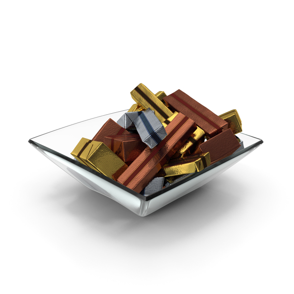 Square Bowl with Wrapped Chocolate Candy PNG & PSD Images Square Bowl with Wrapped Chocolate Candy PNG & PSD Images