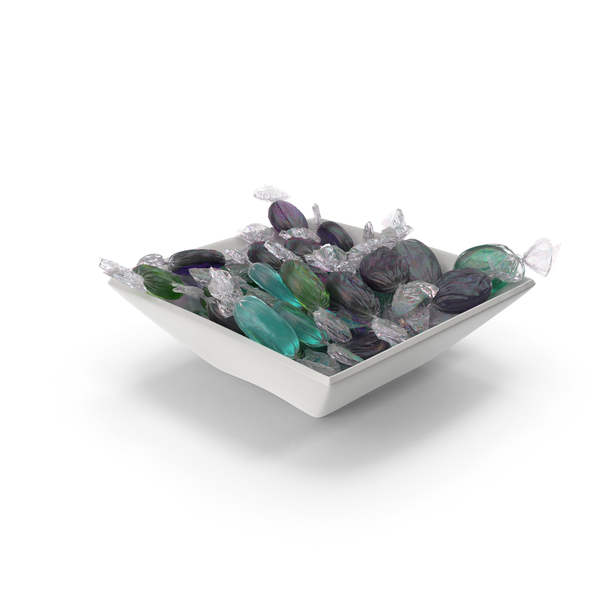 Hard: Square Bowl with Wrapped Oval Candy PNG & PSD Images Hard: Square Bowl with Wrapped Oval Candy PNG & PSD Images