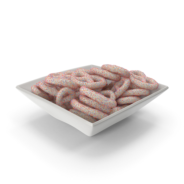 Pretzel: Square Bowl with Yogurt Covered Pretzels with Colored Sugar Sprinkles PNG & PSD Images Pretzel: Square Bowl with Yogurt Covered Pretzels with Colored Sugar Sprinkles PNG & PSD Images