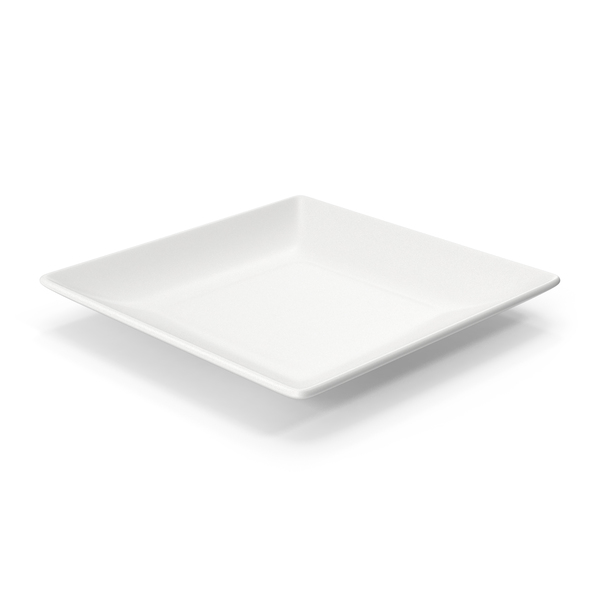 Dinner: Square Ceramic Plate PNG & PSD Images