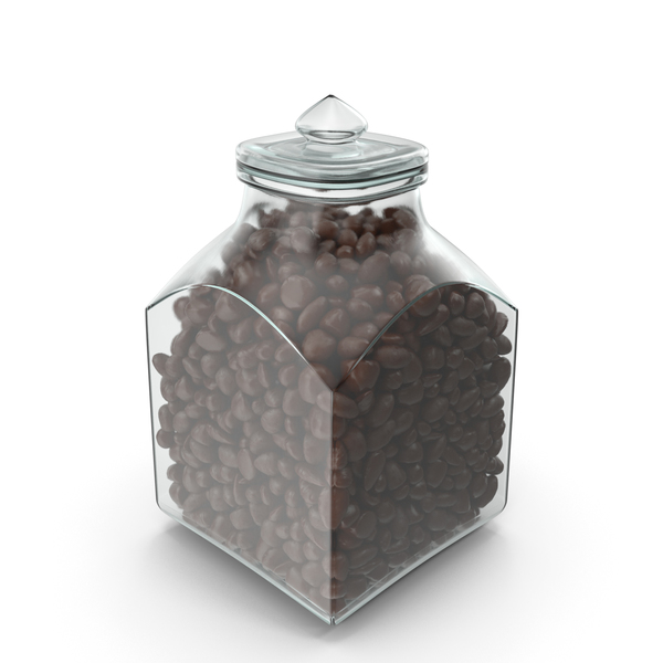 Square Jar with Almond Chocolate Candy PNG & PSD Images Square Jar with Almond Chocolate Candy PNG & PSD Images