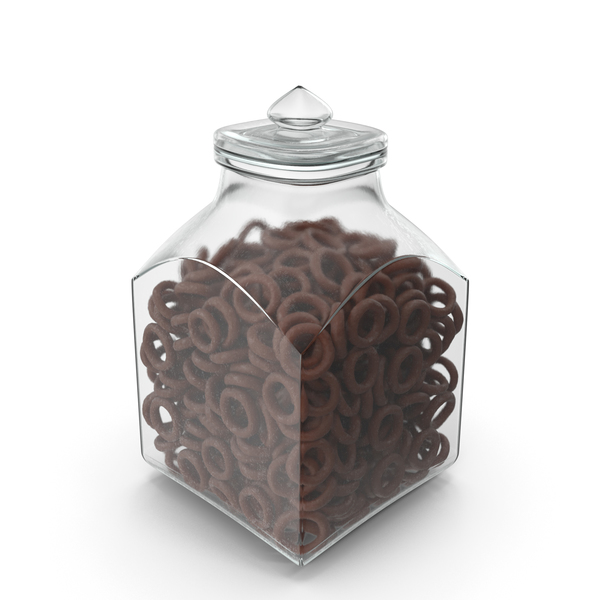 Snack Food And: Square Jar With Chocolate Covered Rings PNG & PSD Images Snack Food And: Square Jar With Chocolate Covered Rings PNG & PSD Images