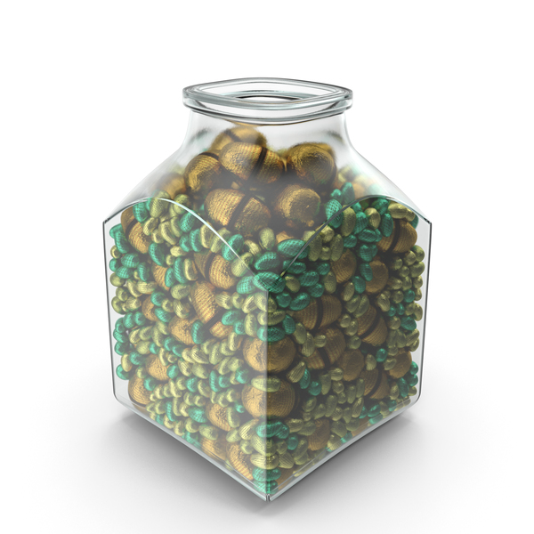 Candy: Square Jar with Mixed Wrapped Chocolate Easter Eggs PNG & PSD Images Candy: Square Jar with Mixed Wrapped Chocolate Easter Eggs PNG & PSD Images