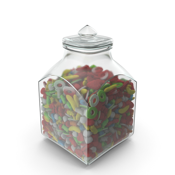 Bear: Square Jar with Sugar Coated Gummy Candy PNG & PSD Images Bear: Square Jar with Sugar Coated Gummy Candy PNG & PSD Images