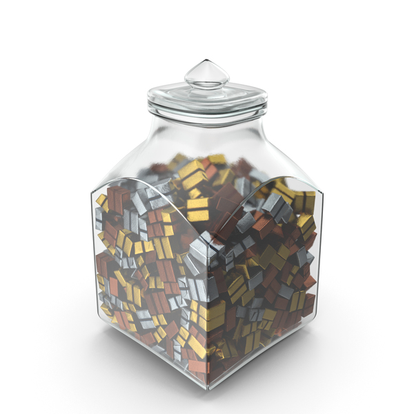 Square Jar with Square Wrapped Chocolate Candy PNG & PSD Images Square Jar with Square Wrapped Chocolate Candy PNG & PSD Images