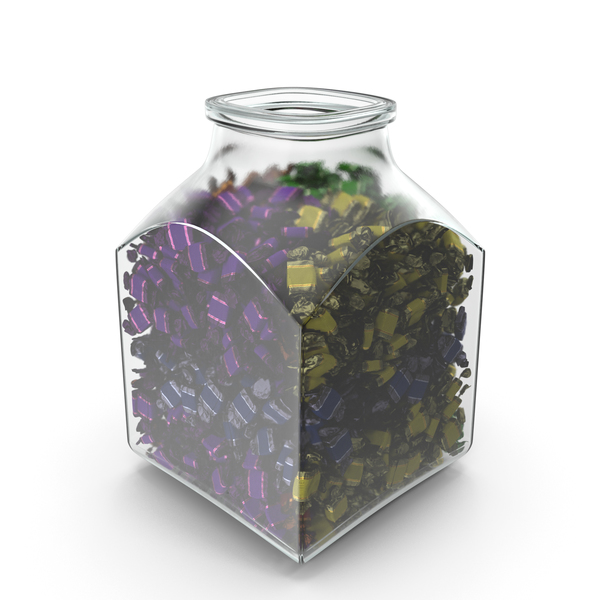 Square Jar with Wrapped Toffee Candy PNG & PSD Images Square Jar with Wrapped Toffee Candy PNG & PSD Images