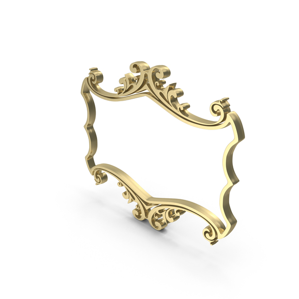 Picture: Square Leaf Frame Gold PNG & PSD Images