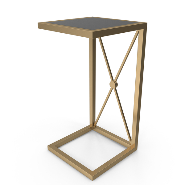 Square Metal & Lacquer End Table PNG & PSD Images