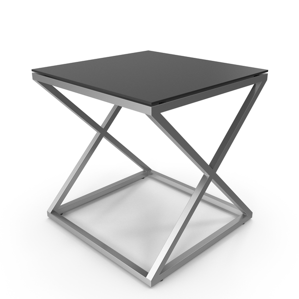 Square Metal & Lacquer End Table PNG & PSD Images