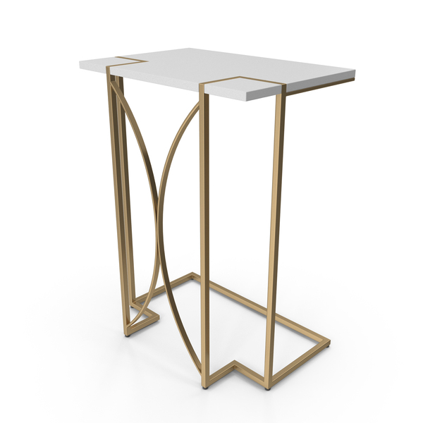 Square Metal & Lacquer End Table PNG & PSD Images