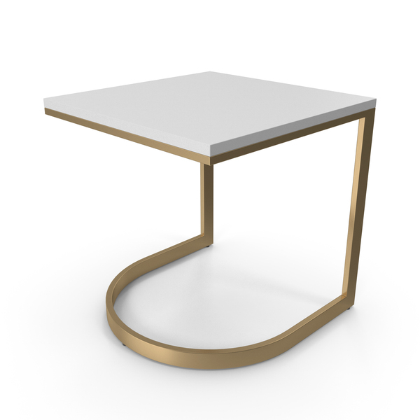 Square Metal & Lacquer End Table PNG & PSD Images
