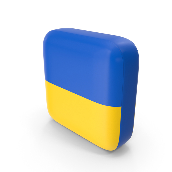 Symbols: Square Ukraine Flag Icon PNG & PSD Images
