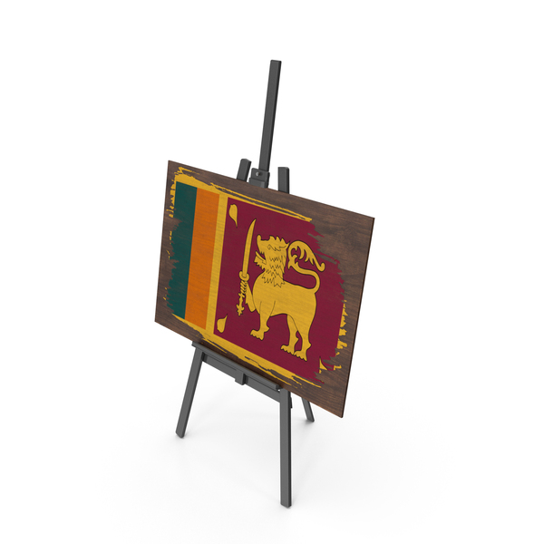 Easel: Sri Lanka Country Flag Paint On Wooden Board PNG & PSD Images Easel: Sri Lanka Country Flag Paint On Wooden Board PNG & PSD Images