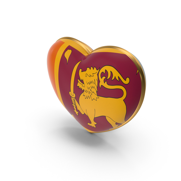 Sri Lanka Country Heart Flag Dual Shade Metallic Solid PNG & PSD Images Sri Lanka Country Heart Flag Dual Shade Metallic Solid PNG & PSD Images