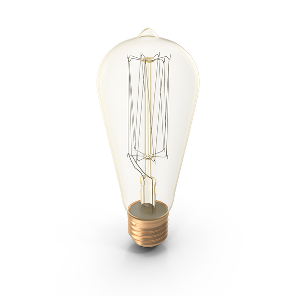 Incandescent Light Bulb: ST64 PNG & PSD Images Incandescent Light Bulb: ST64 PNG & PSD Images