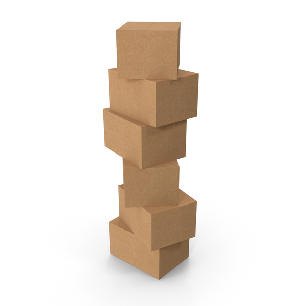Box: Stack of Cardboard Boxes PNG & PSD Images