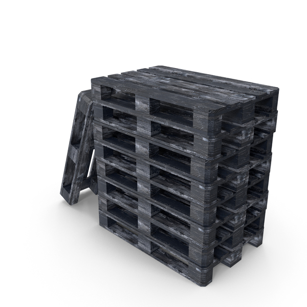 Pallet: Stack Of Dark Painted Pallets PNG & PSD Images