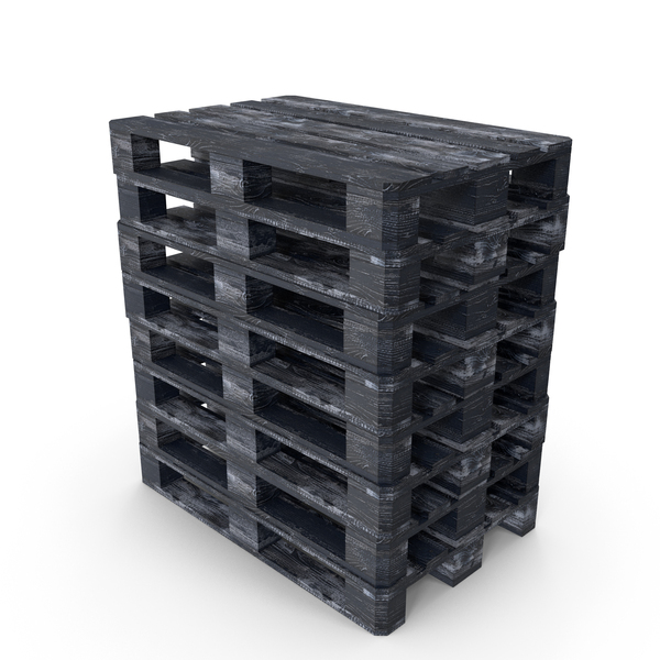 Pallet: Stack Of Dark Painted Pallets PNG & PSD Images