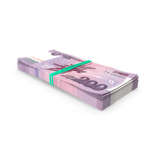 Banknote: Stack of North Korea 200 Won PNG & PSD Images Banknote: Stack of North Korea 200 Won PNG & PSD Images