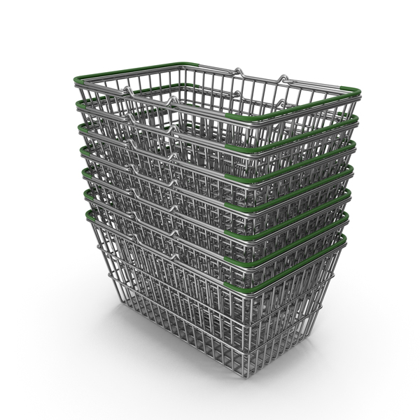Shopping Basket: Stack of Supermarket Baskets with Green Plastic PNG & PSD Images Shopping Basket: Stack of Supermarket Baskets with Green Plastic PNG & PSD Images