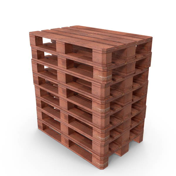Stack Of Wood Red Painted Pallets PNG Images & PSDs for Download