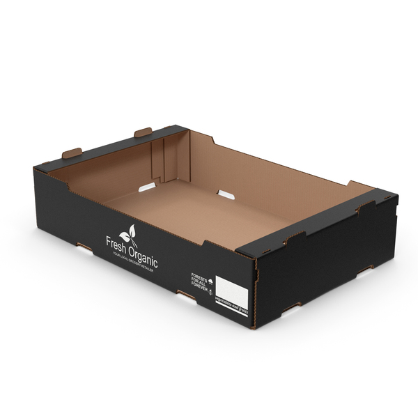 Display: Stackable Corrugated Cardboard Fruit Tray Black PNG & PSD Images Display: Stackable Corrugated Cardboard Fruit Tray Black PNG & PSD Images