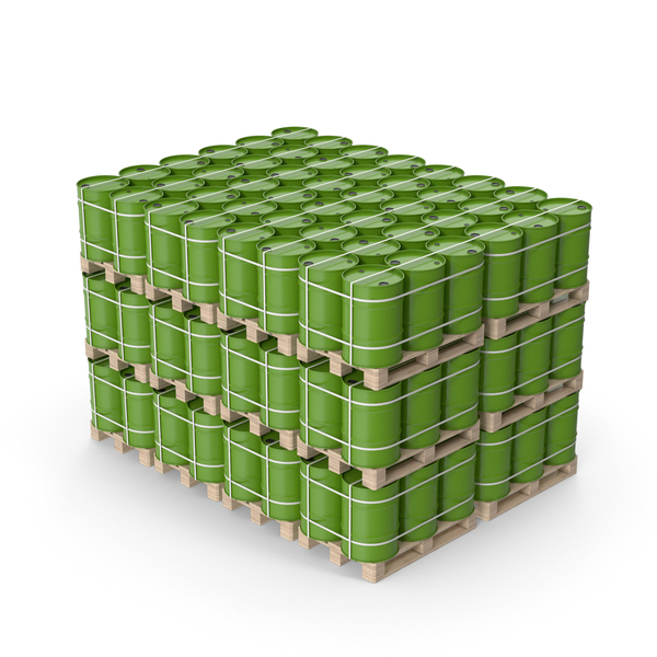 Barrel: Stacked Green Barrels On Pallets PNG & PSD Images